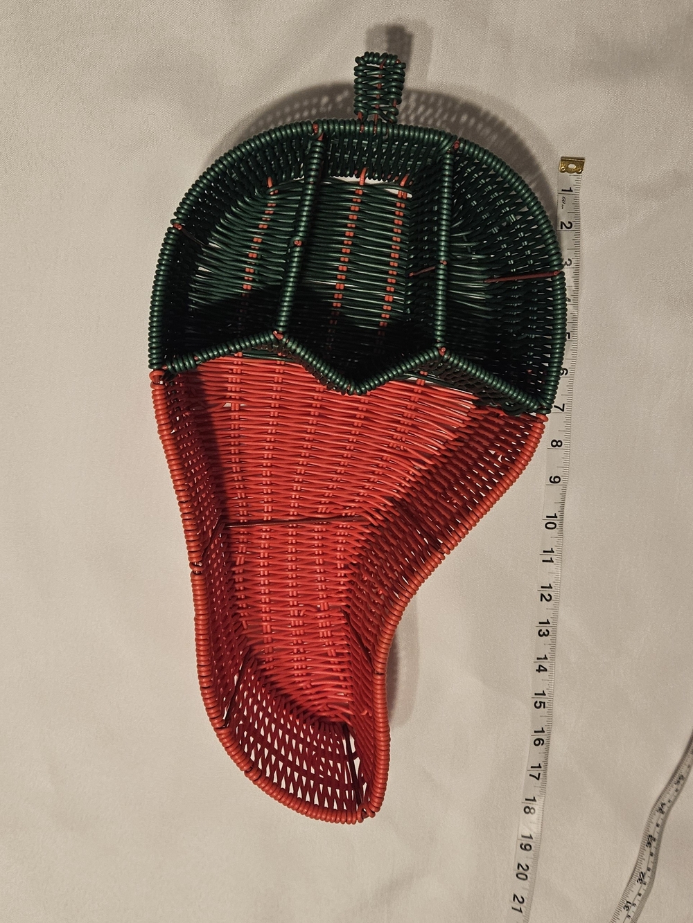 Handwoven Chili Pepper Basket - Red & Green